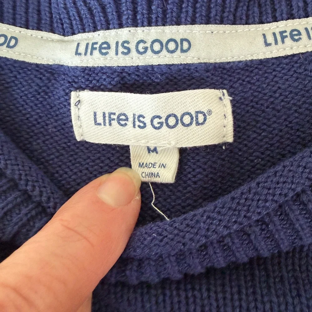 Life is Good Rocket Dog Patriotic Short Sleeve Sweater M Celebration Holiday - Picture 5 of 7